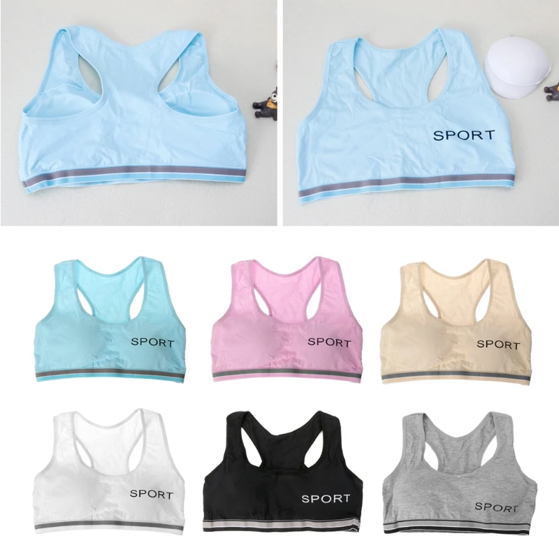 

Teenage Girl Underwear Cotton Sport Puberty Bra For Young Student Training Bra