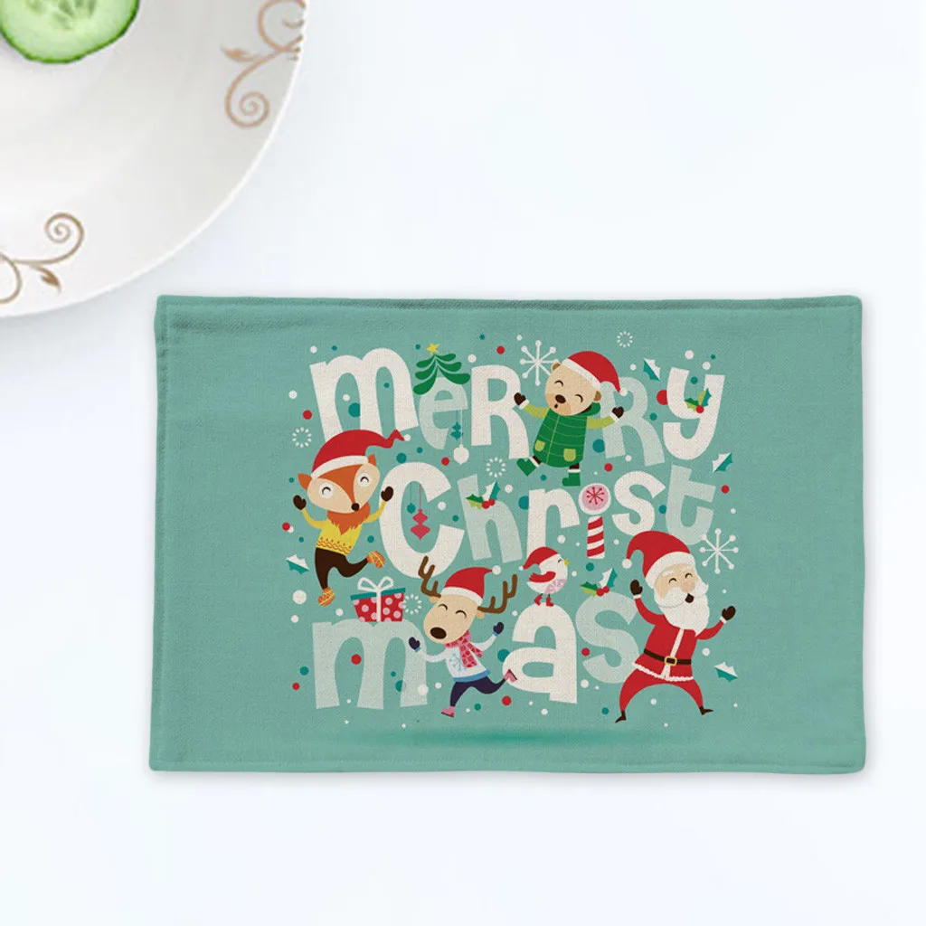 J Christmas Table Placemat Restaurant Hotel Creative Household Goods for dining table Xmas Decorations for home set de table F916 - Цвет: J