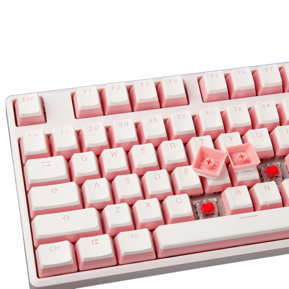 YMDK 104 108 PBT OEM профиль Doubleshot кофейный желтый белый пудинговый колпачок для