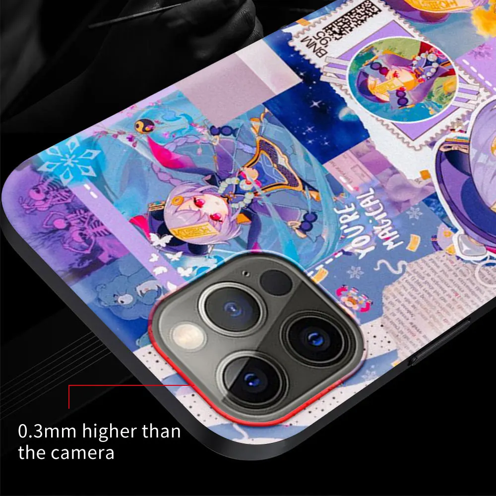 Genshin Impact Anime Silicone Case Coque For iPhone 12 11 Pro Max 13 Mini X XS Max XR 7 8 SE 6 6S 5S Plus Soft Phone Shell Cover