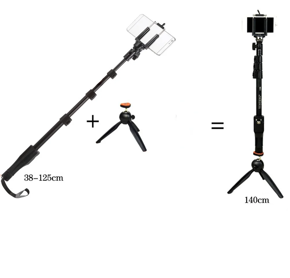

Photo YUNTENG 1288 Extendable Selfie Monopod With Bluetooth Remote+228 Tripod Phone Holder