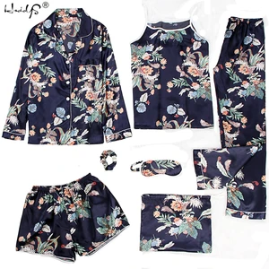 Пижамный комплект женский Шелковый, из двух предметов, на весну-лето