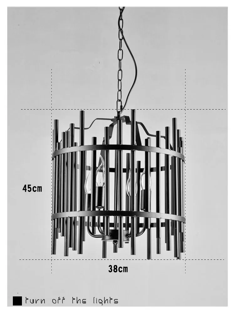 

Industrial Loft Creative Dining Room Pendant Light Art Retro Iron Bar Studio Designer Hanging Light Fixtures E14 Candle Lamps AC