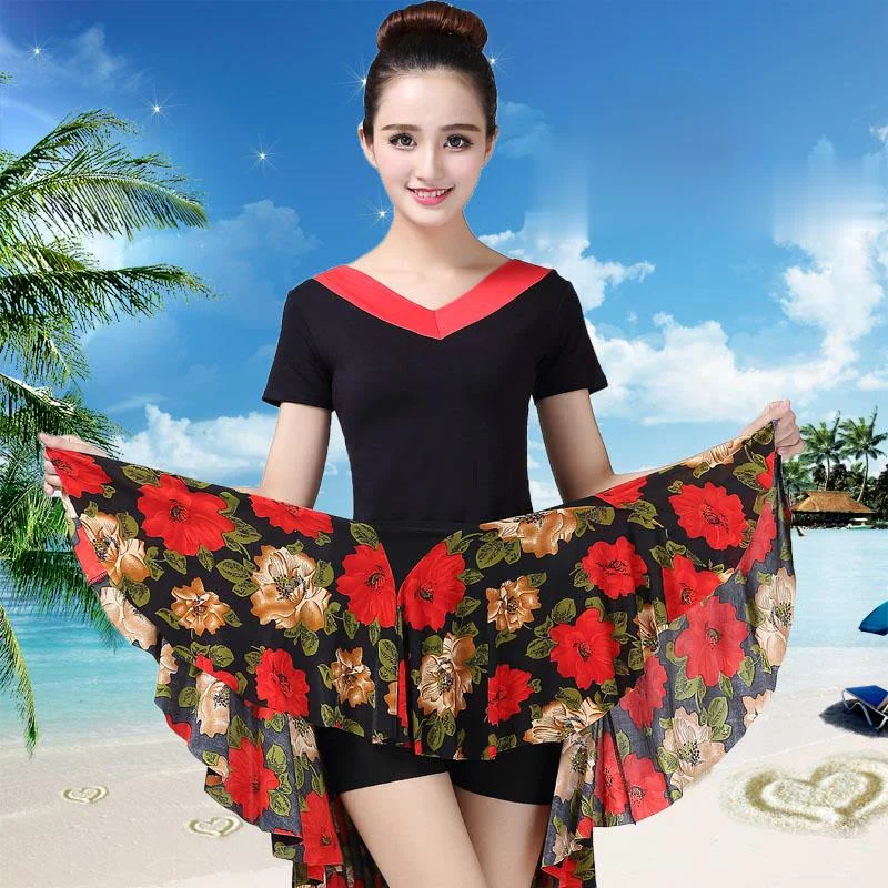

Women New 2021 Spring Summer Skirt Fashion Dance Midi Skirts Dancer Practice Wear Casual Skirt Ladies Pleated A-Line Skirts F336
