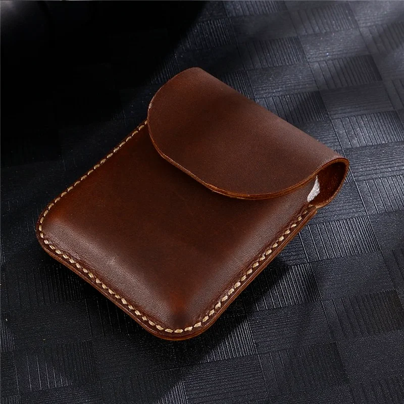 genuine leather phone bag cover for samsung galaxy z flip 5g belt clip hoster case for galaxy z flip waist bag coque free global shipping