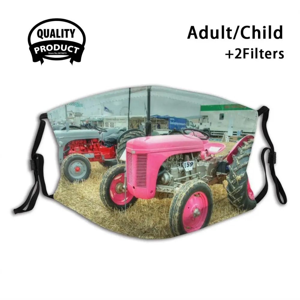 

Лицевая маска Lil Pink Fergie, моющаяся маска с фильтром, Лидер продаж, летние маски Ferguson T20, маленькая серая, розовая, золотая, фермерская маска