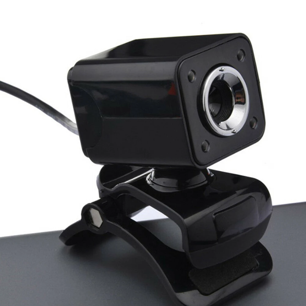 

480P Clip Type 4 Led USB Durable PC For Computer HD ABS Webcam Practical With Microphone Rotatable Night Vision