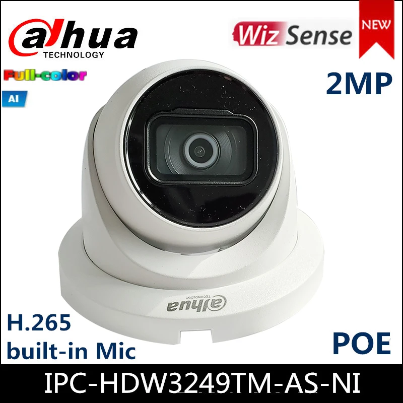 Dahua 2MP Lite AI полноцветная сетевая камера с фиксированным фокусным расстоянием IPC