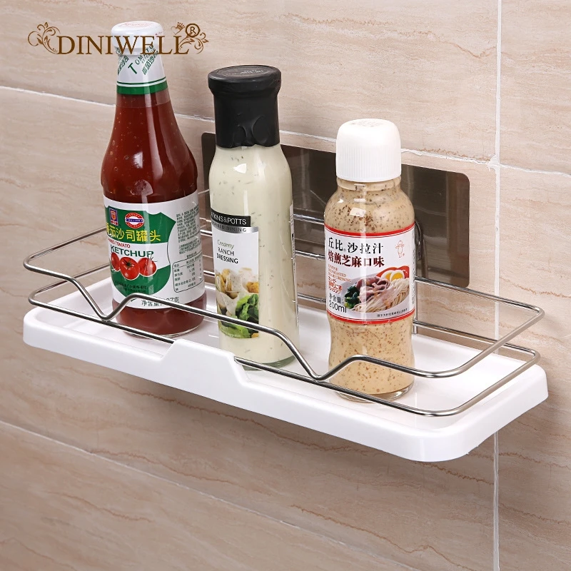 Настенная полка для душа черная белая корзина хранения аксессуары ванной