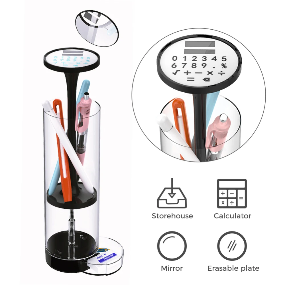 Креативный новый прозрачный подъемный пенал пресс многофункциональная ручка