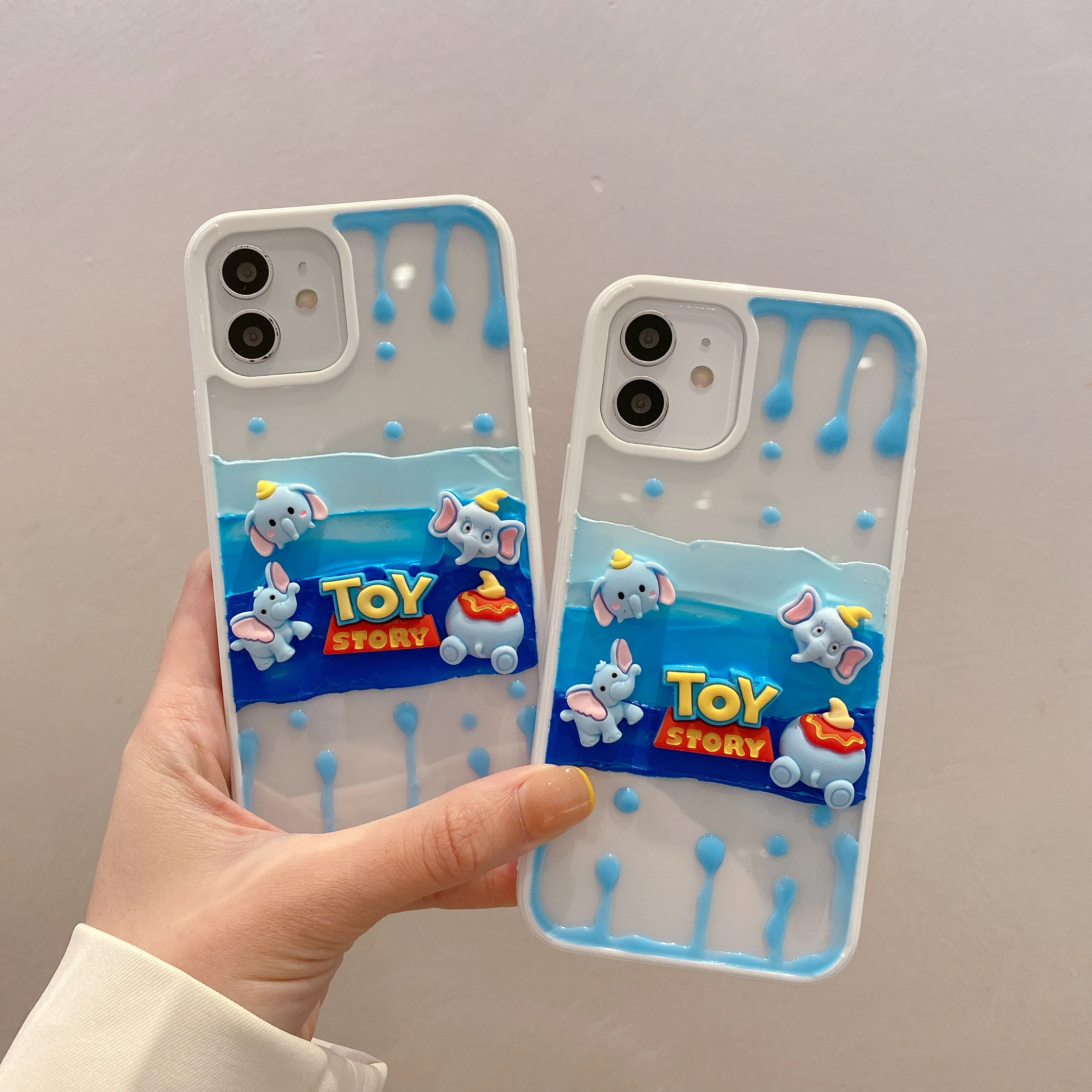 

Luxury Cute Dumbo Transparent Soft Cover for iPhone 12 Max 11 pro max X XS XR 7 8 Plus SE2 Smartphone Case