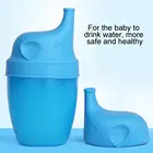 Многоразовая силиконовая крышка для чашки в виде слона, гибкая непроливаемая крышка для чашки для малышей, инструмент для питья