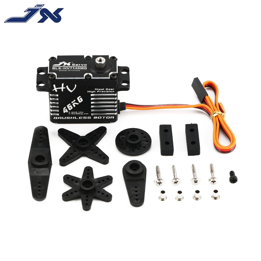JX BLS-HV7146MG Водонепроницаемый 46 кг бесщеточный Стандартный Servo 8 4 V 0.1sec Сталь