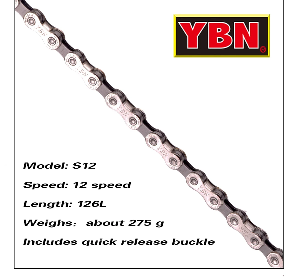 YBN X12L x10 x10sl x9sl x11sl велосипедная цепь 9 10 11s Золотой горный шоссейный велосипед sram SHIMANO 116 Длина велосипедная цепь
