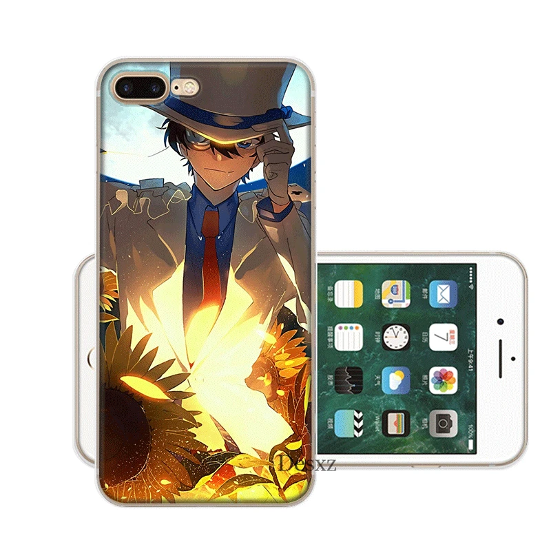 Чехол для мобильного телефона iPhone 11 Pro X XR XS Max 5 5S SE 6 6S 7 8 Plus жесткий чехол Detective Conan KID