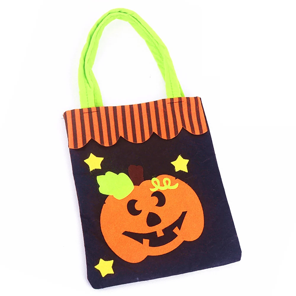 Pumpkin Лучшие продажи Хэллоуин Дети конфеты сумки ткань креативный Тыква призрак ведьмы подарки сумки трюк или лечения декоративные принадлежности для вечеринок - Цвет: Pumpkin