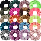 Резинка для волос бархатная в Корейском стиле, 38 цветов, модные эластичные ободок девушки женщины заколки для хвоста, аксессуары для волос