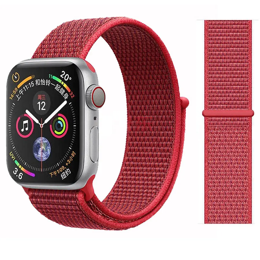 EIMO ремешок для Apple Watch ремешок 44 мм 40 мм Apple Watch 4 5 3 2 1 iwatch ремешок 42 мм 38 мм Спортивная петля нейлоновая петля браслет ремешок для часов