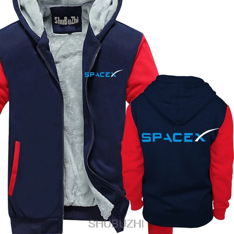 navy red SPACEX SPACE X SPACE-X ELON MUSK FAN SPACE SCIENCE худи с логотипом FALCON мужские плотные толстовки теплое пальто sbz4464 - Цвет: navy red