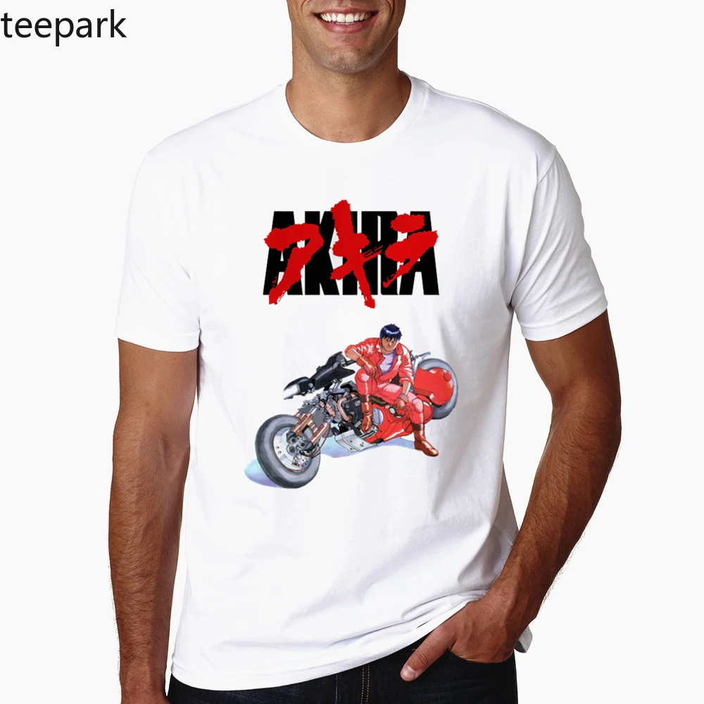 

2020 забавная футболка Akira Synthwave, Мужская футболка с короткими рукавами Harajuku, летняя футболка с аниме, Мужская дышащая мягкая футболка с принто...
