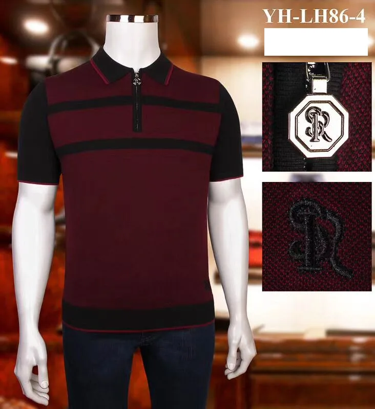 

men Billionaire Polo Short sleeve shirt cotton 2021 new summer thin fashion Business embroidery high quality free shipping