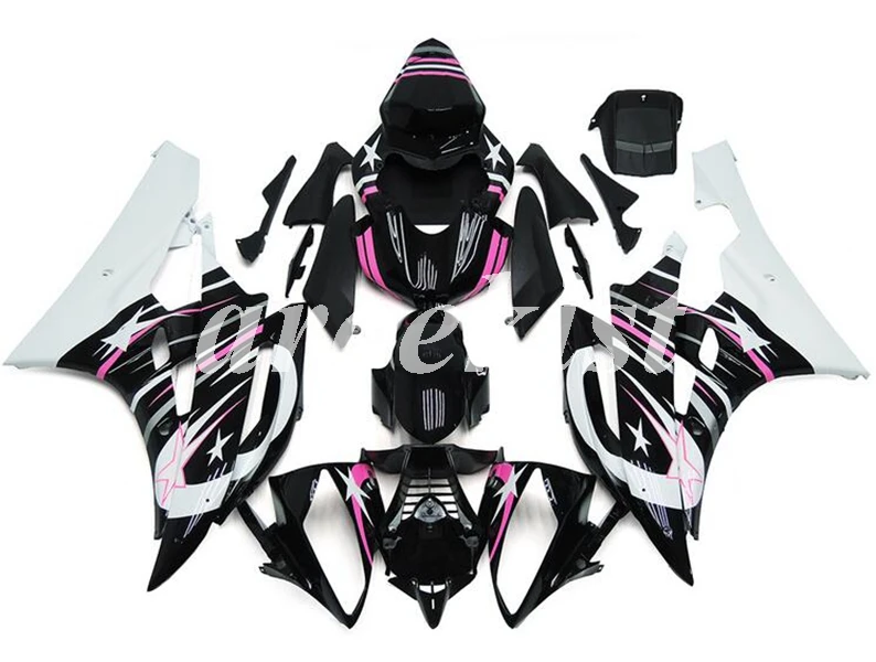 Новый набор обтекателей для мотоциклов ABS под давлением, подходит для YAMAHA YZF-R6 2006 2007 R6 06 07, белый, черный, розовый