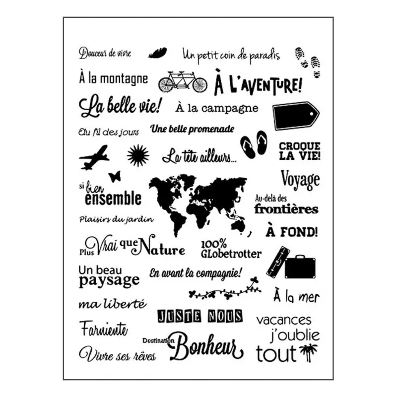 Французский прозрачный силиконовый штамп печать для DIY скрапбукинга фотоальбома