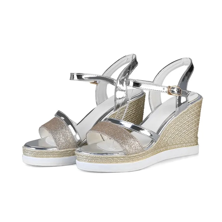 Сандалии на танкетке для женщин босоножки толстая подошва с поролоновой