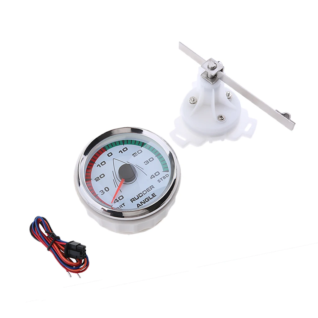 

Marine Boat 85mm Rudder Angle Gauge Chrome 316L Bezel 9-32V 0-190Ω