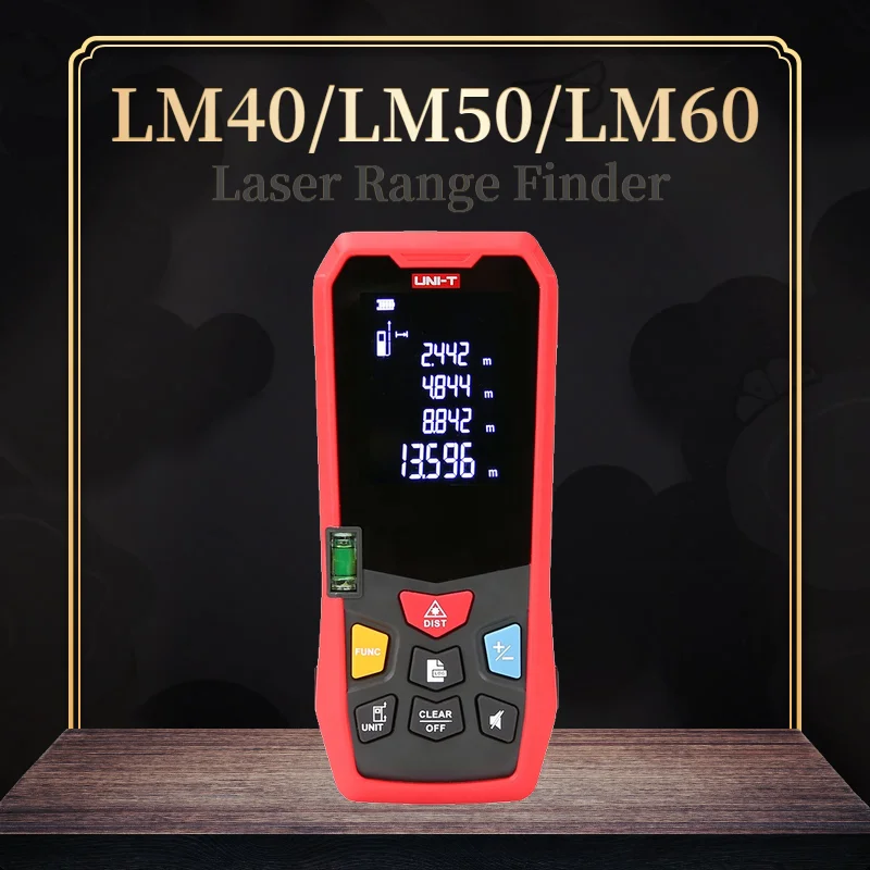 Лазерный дальномер UNI T LM40/LM50/LM60 на батарейках 40 м/50 м/60 м цифровой лазерный с