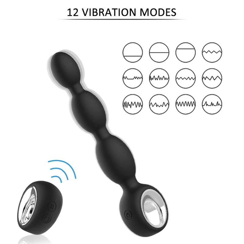 Dildo Anal Stimulator Beads Big Butt Plug Wireless Remote Control Male Vibrator Sex Erotic Toys For Gay Men Prostate Massager |