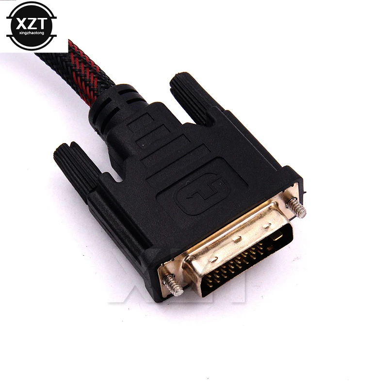 Кабель DVI-DVI 1080p высокоскоростной женский 24 + 1 контактный разъем штекер-штекер