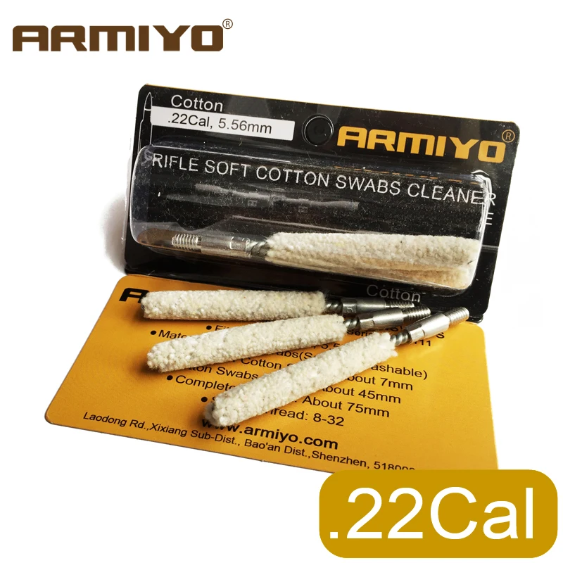 Тампоны Armiyo 22 калибра 22/270 охотничье тактическое винтовое отверстие хлопковый