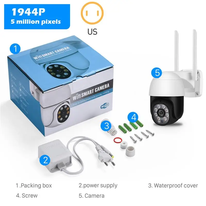 

1080P IP Camera Camaras De Vigilancia Con Wifi Two Way Audio Motion Detect DIY Voice Alert CCTV PTZ Security Camera 2MP/3MP/5MP