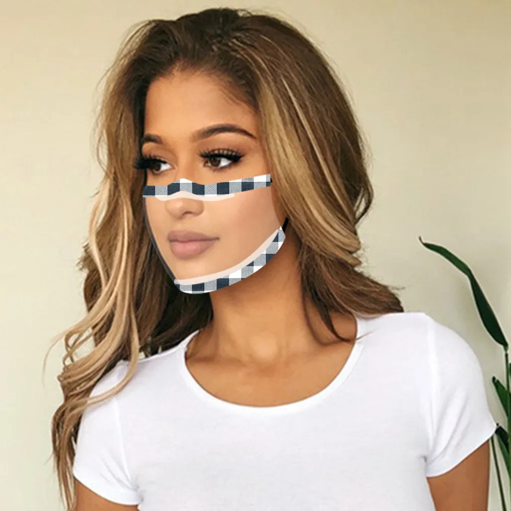 1PC Adult Mask With Clear Window Visible Expression For The Deaf And Hard Of Hearing Creative Transparent screen Mouth Cover | Дом и сад