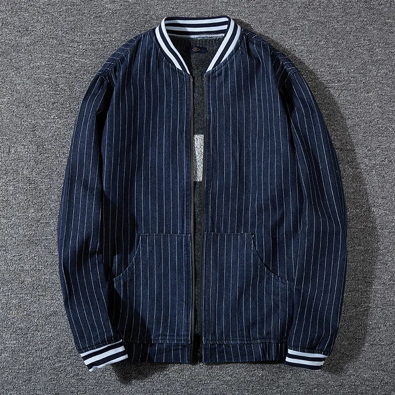 

2021 Large Size Men's Loose Casual Baseball Uniform Fat Denim Jacket Korean Style Plus Size Men Clothing New Fashion