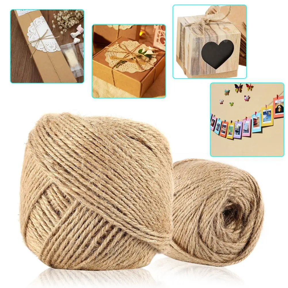 100 м Тонкая ручная работа пеньковая веревка товары для рукоделия декоративные
