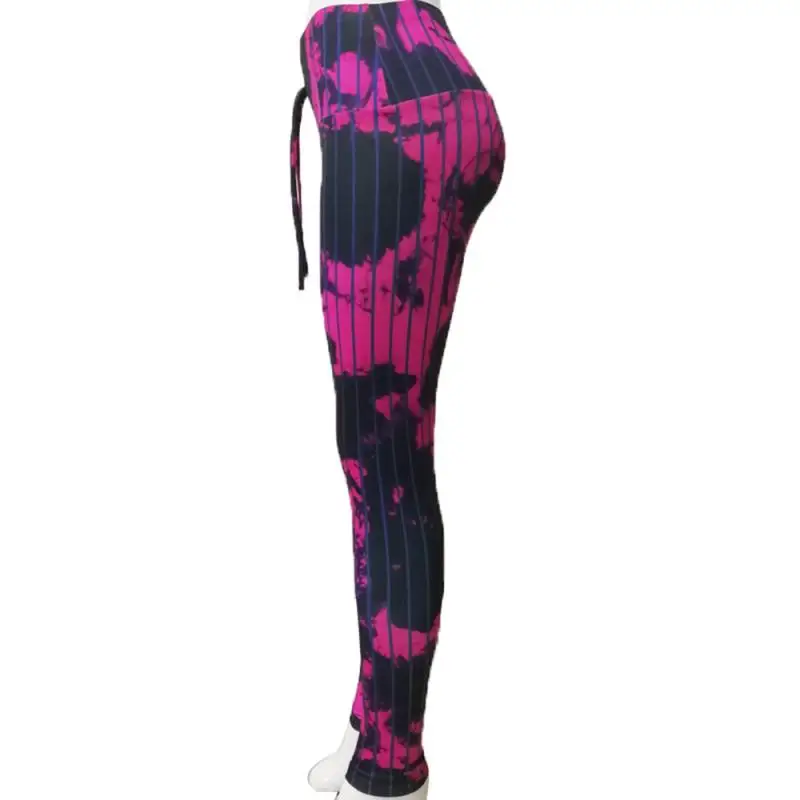 

Fashion Stretch Abstract Line Printing Fitness Base Sports Sexy High Waist Slim Yoga Pants Abstract Line Print Fitness Yoga Pant