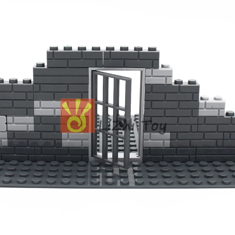 MOC кирпич 60621 двери 1x4x6 с ручкой гвоздиком развивающие блоки игрушки Совместимые