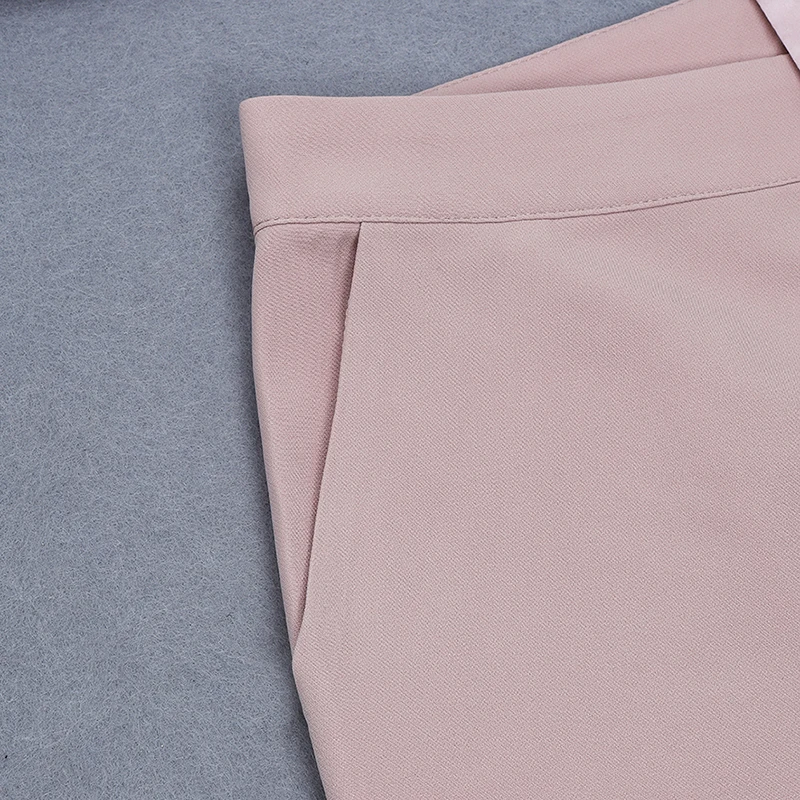 INDRESSME 2019 Новый Модный женский розовый костюм элегантный офисный комплект из 2
