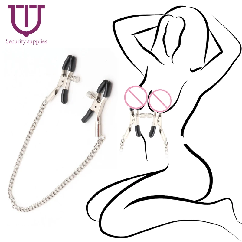 TIT металлический Ниппель зажим цепь 1 пара БДСМ Связывание продукт секс игрушка