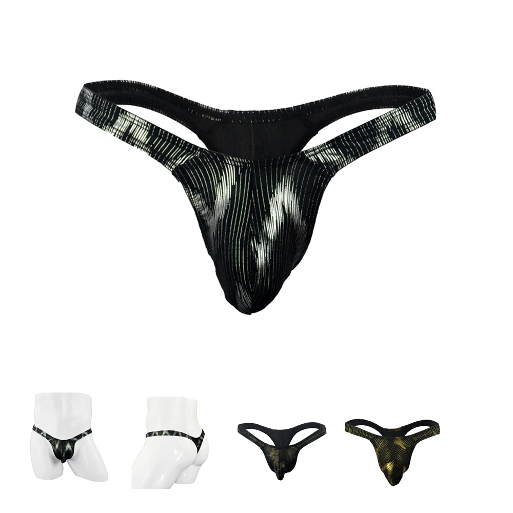 Мужское сексуальное нижнее белье с низкой посадкой крутые стринги принтом и
