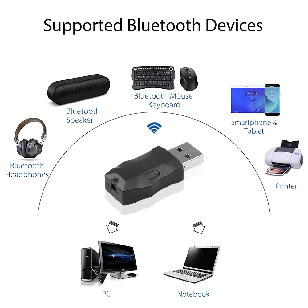 3 5 мм разъем Bluetooth 0 приемник передатчик мини стерео AUX USB питание аудио для ТВ ПК