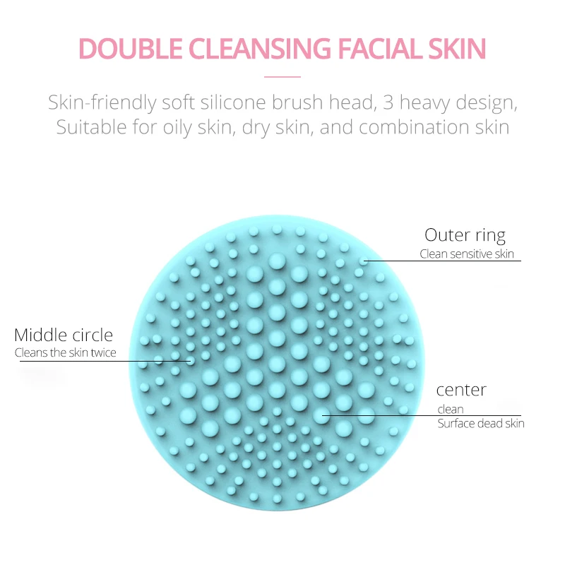 Силиконовая Очищающая щетка для лица средство удаления угрей прыщей