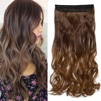 wig female high temperature silk seamless connection five clip hair piece multicolor hair