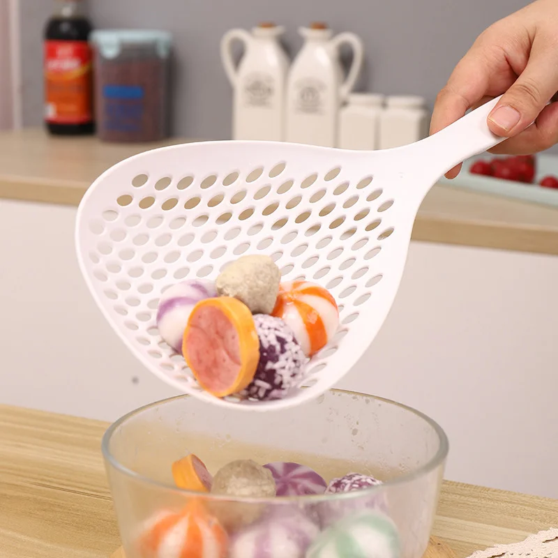 

1Pcs Dumplings Large Colander Pasta Leaky Spatula Vegetable Filter Household Spicy Hot Pot Spoon Drain Strainer Kitchen Tools