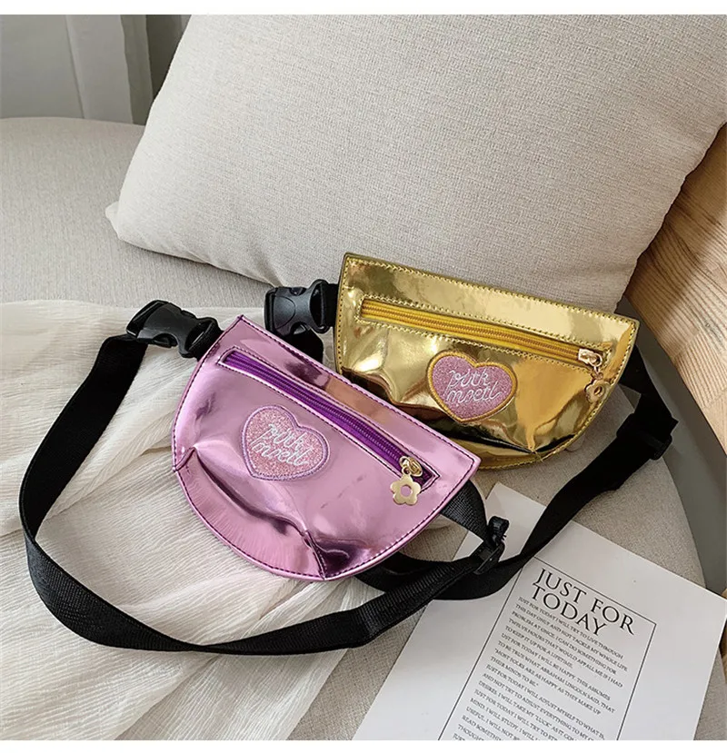 Яркая кожаная поясная сумка новая модная детская нагрудная унисекс с надписью