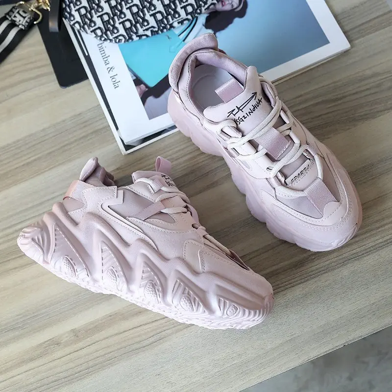 

Sneakers Woman Casual Shoes Basket Femme Fashion Breathable Thick Bottom Ladies Trainers Platform Shoes Chunky Sneakers Women
