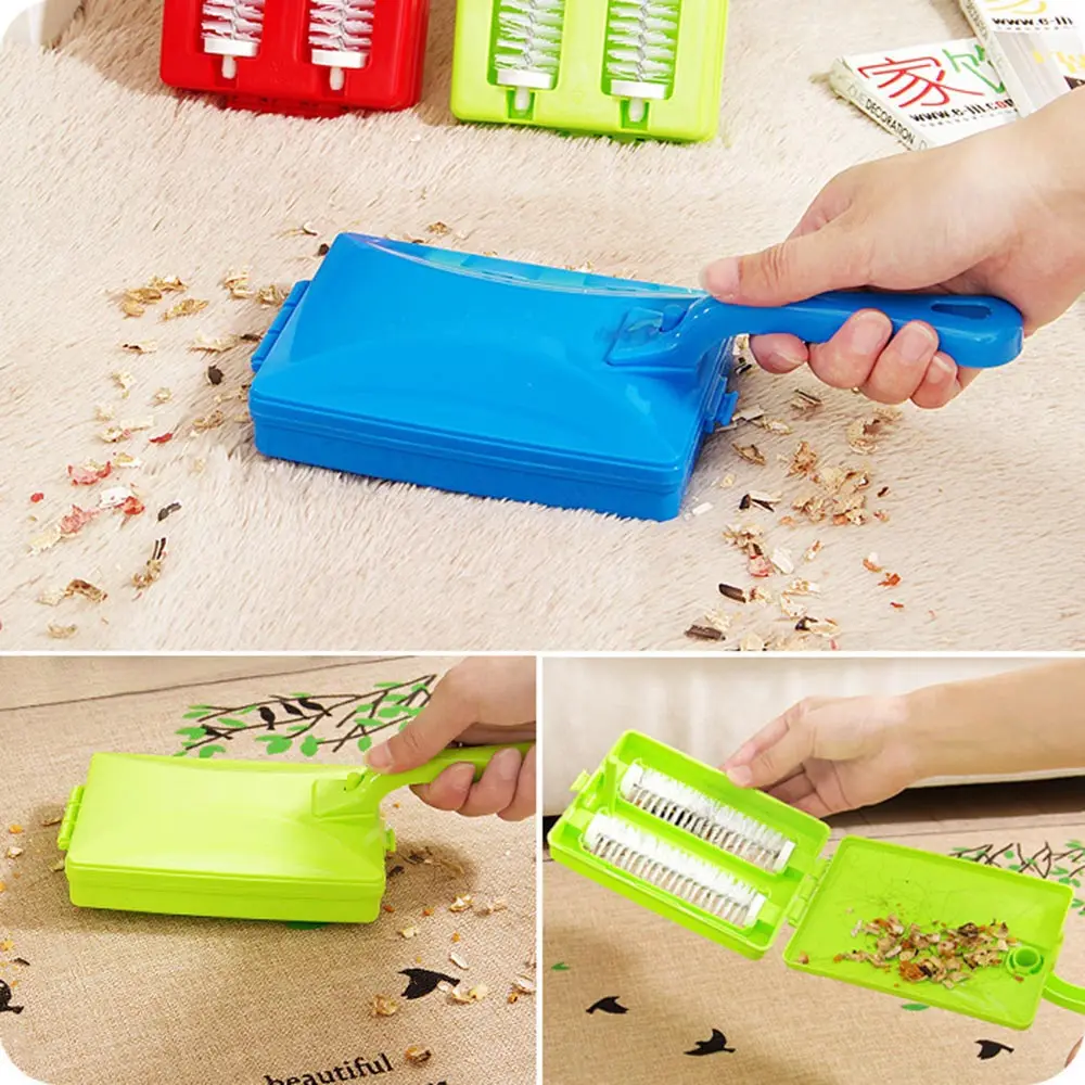 

2020 Plastic Carpet Brush Handheld Crumb Sweeper Sofa Bed Brush Dirt Cleaner Collector Roller For Home Tools Random Color
