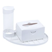 1set white dental disposable cup and storage holder plastic holderpaper tissue box dental chair accessory